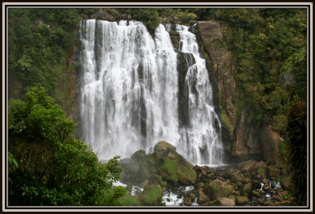 Marokopa Falls, King Country, Nz - falls, new zealand, river, water, waikato