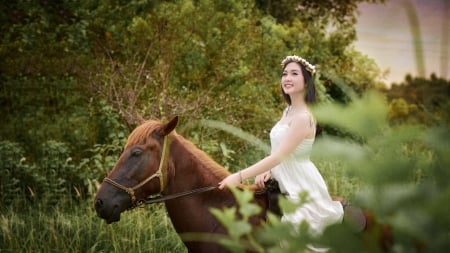 Time To Ride.. - women, fun, trees, female, boots, fashion, models, brunettes, western, horse, girls, cowgirl, style, outdoors, ranch