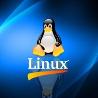 Abstract Blue Linux Logo