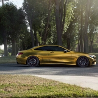 Gold Mercedes-Benz S500 Coupe On ZS03 Zito Wheels