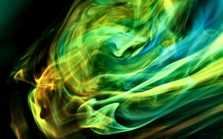 Abstract Color Array on Black - wide screen, illustration, beautiful, artwork, abstract, art, computer graphics, fractal, painting