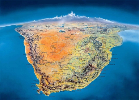 Map Of Southern African Region - map, Africa, Southern Africa, detailed, South