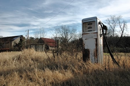 Post-Apocalyptic - Fuel Station, dystopia, abandoned, architecture, theme, fantasy, urban decay, Post apocalyptic, lost, decay