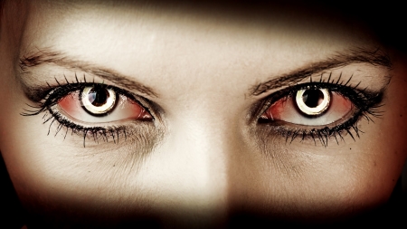 Vampire eyes - vampire, yellow, red, eyes, halloween