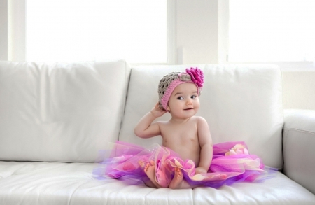 little girl - people, hair, room, belle, sightly, white, face, rabbit, childhood, window, cool, fair, little, bonny, adorable, set, wallpaper, child, beautiful, pink, sweet, feet, nice, beauty, hat, photography, home, pretty, baby, house, cute, kid, girl, dainty, seat, lovely, pure, comely, desktopnexus, smile, blonde