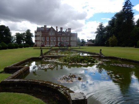 Burton Agnes Hall - pond, garden, old, hall, yorkshire