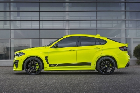 2016 BMW X6 M by Lumma Design - black wheels, suv, yellow, beamer