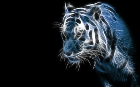 Fractal tiger - fractal, art, tiger, wild