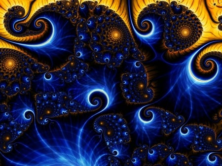 Fractal - fractal, art, abstract, blue