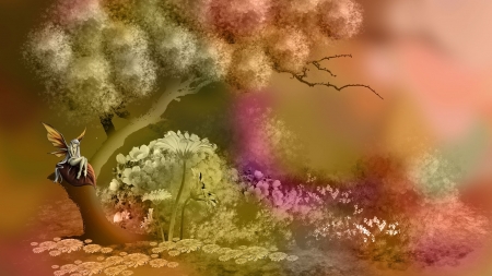 Fairy garden - fairy, abstract, garden, fantasy