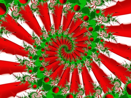 Christmas fractal - fractal, abstract, art, christmas