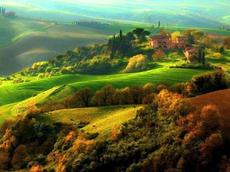 Rolling hills - rolling, hills, country, green