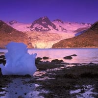 Icebergs at Sunrise Derickson Bay Alaska