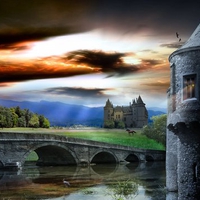 Mystic castle landscape