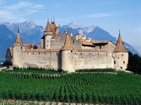 Chateau dAigle Switzerland - peaks, switzerland, europe paradise, snowy