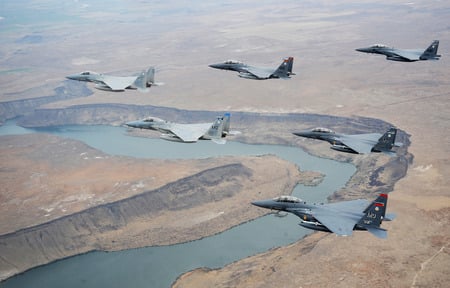 SAWTOOTH MOUNTAINS FLY BY - f15, fighter, eagle, jet, recon