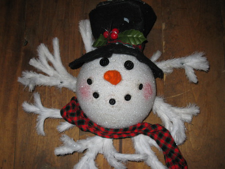 SNOWMAN HOBO - christmas, xmas, snowman, flakes