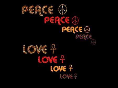 Jades peace and love - colored, words