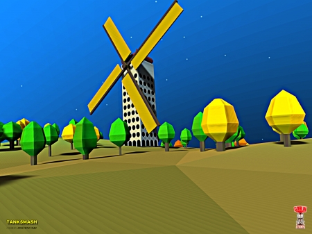 A windmill in the middle of the forest - Windmill, Game, Lowpoly, 3D, Art