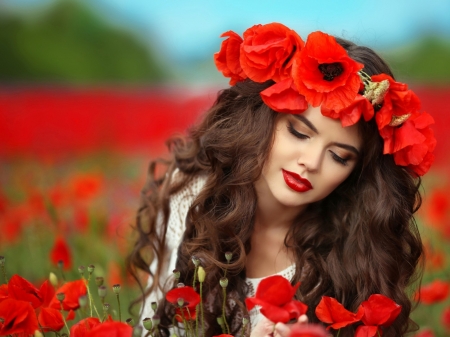 Springtime �� - Sunny, Days, Woman, Flower