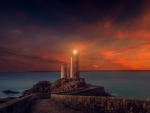 Sunset Lighthouse 4k