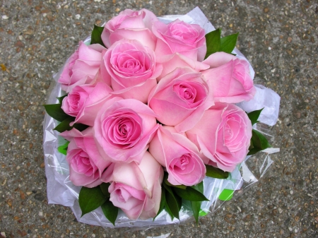 Pink Bouquet - nature, roses, pink, bouquet, flowers