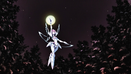 The Light - anime, ligth, mecha, girl, night