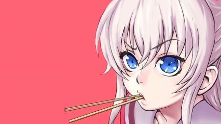 Charlette - Nao Tomori - illustration, anime, pink background, illya kuvshinov, charlette, nao tomori, anime girls, pink