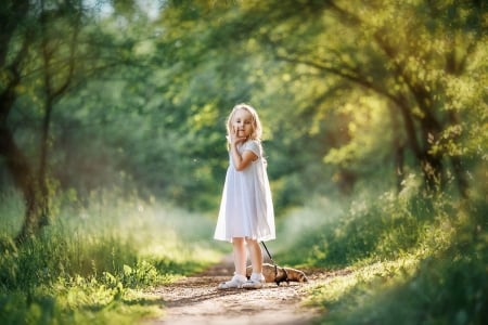 â¤ï¸ - path, forest, girl, abstract