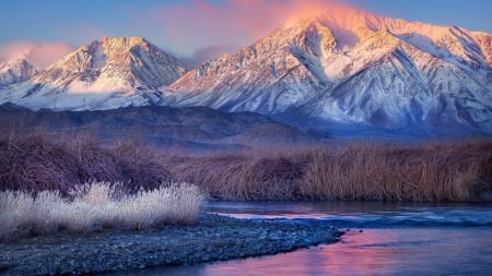 Majestic mountains - nature, landscape, mountain, river