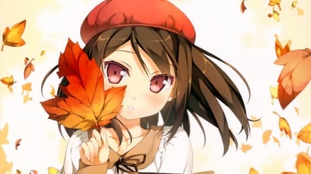 •ღ✿ღ• - fall, anime, art, autumn girl