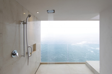 Modern Architecture - ocean, bathroom, water, modern, housing, architecture, house, shower, sea