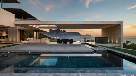 Modern Architecture - Housing, swimming pool, water, Modern, Architecture, House