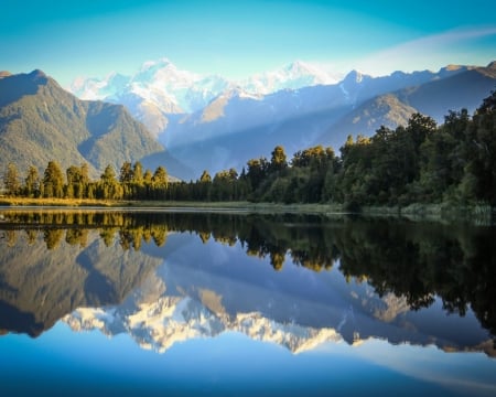 Lake Mountains - trees, nature, himalaya, landscape, lake, forest, mountains, reflection