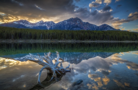 Lakeside Impressions - sky, clouds, water, mountains, sunset