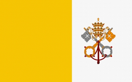 Flag of Vatican - white, yellow, keys, Vatican, flag