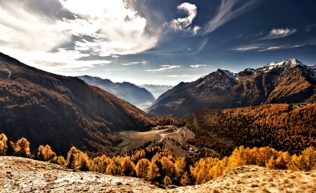 Mountain Scenery - Mountain, Autumn, Tree, Nature