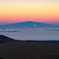 Full Moon in Mountain Shadow