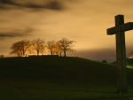 Cross at sunset