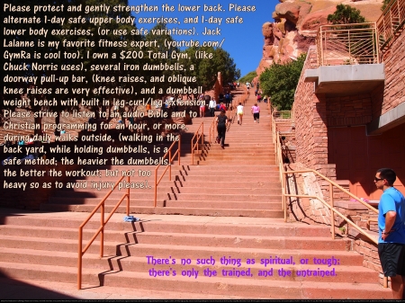 Walking Stairs for Health 2 - stairs, fun, sports, fitness, exercise, joy, christian, discipline, cool, wisdom, natural high, self-esteem, religious, love, peace, positive addiction, motivational, heaven, health, self-control, happiness, confidence