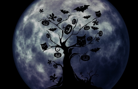 Halloween - halloween, silhouette, halloween images, tree, black