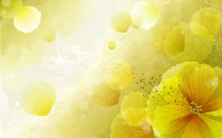 Texture - card, flower, yellow, texture, green