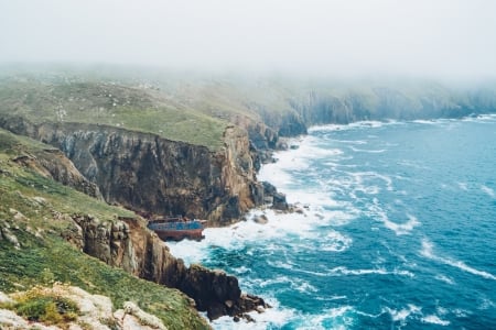 Coast - beach, Coast, ocean, sand, mountain