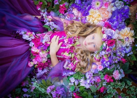 little girl - dainty, pretty, lying, Photography, pink, pure, child, fair, face, nice, bonny, kid, childhood, Princess, beauty, love, baby, flower, hair, Belle, comely, white, green, cute, wallpaper, people, studio, blonde, leaves, DesktopNexus, sightly, beautiful, girl, cool, lovely, sweet, rose, little, adorable