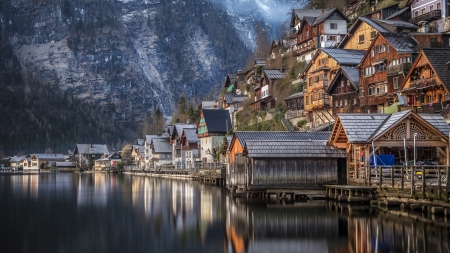 Hallstatt ,Austria - lake, nature, water, mount