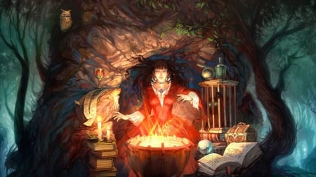 •ღ✿ღ• - witch, halloween, fantasy, spell