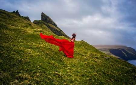 Model - photo, red, model, grass