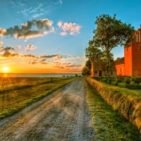 Road to Water by Gershoej Church, Denmark