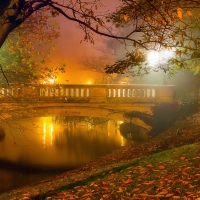 Autumn River at Night