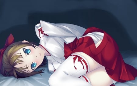 Anime Girl - anime, lying, cute, woman